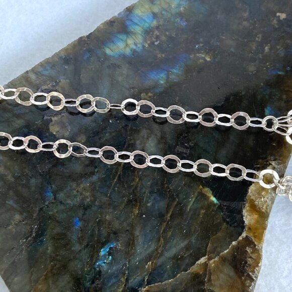 Sterling Silver 925 Multi Gemstone Multi Chain Necklace & Earrings Set 17" - Picture 5 of 16